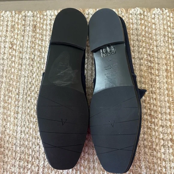 Aquatalia Revy‎ Navy Blue Suede Loafers Women’s Size 10 Smoking Driving Shoes - Picture 8 of 10